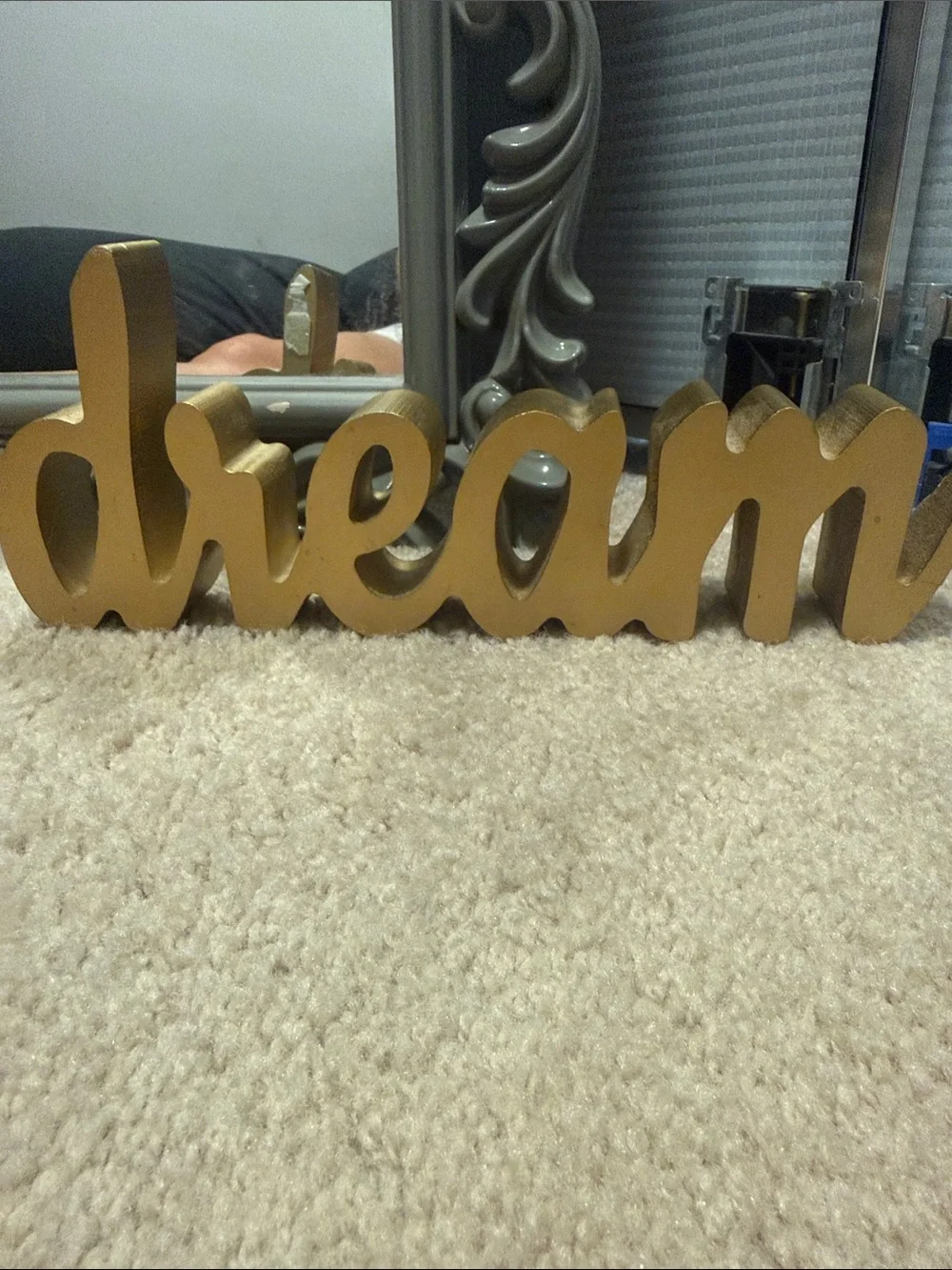 Gold "Dream" Wooden Decorative Accent - Elegant Home Decor - Picture 2 of 5